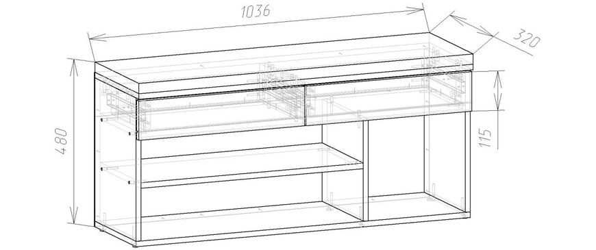 Банкетка в прихожую 480x1036x320 мм Дуб Сонома 458129 фото - купить в MEBLERIA