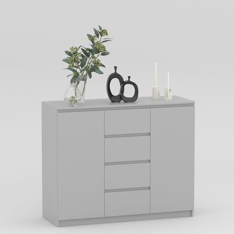 Комод с ящиками и тумбами 980х1200х430 мм Серый 458178 фото - купить в MEBLERIA