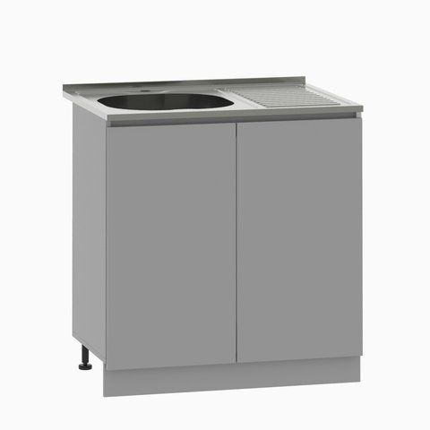 Шафа нижня під мийку без ручок КММ-8 820*800*460 мм Сірий 458519 фото - купити в MEBLERIA