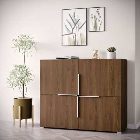 Комод с полками Винус ЛДСП 1000х1200х420 мм Дуб Родос 458990 фото - купить в MEBLERIA